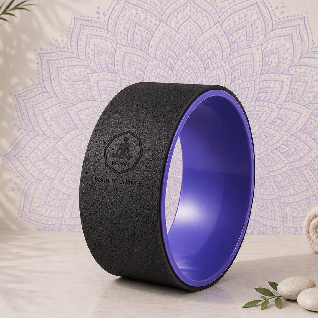 Vedam Yoga Wheel 13 x 5.5 in (Purple/black)