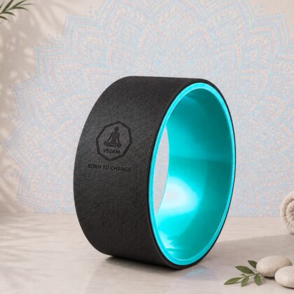 Vedam Yoga Wheel  13 x 5.5 in (Black/Teal Blue)