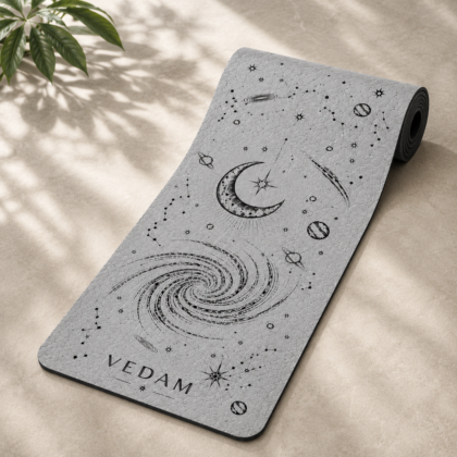 Vedam TPE Cosmic Yoga Mat (Light Grey) 8MM
