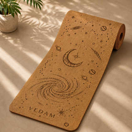 Vedam TPE Cosmic Yoga Mat (Camel) 8MM