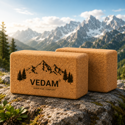 Vedam Hill Mandala Cork Yoga Brick – Set of 2