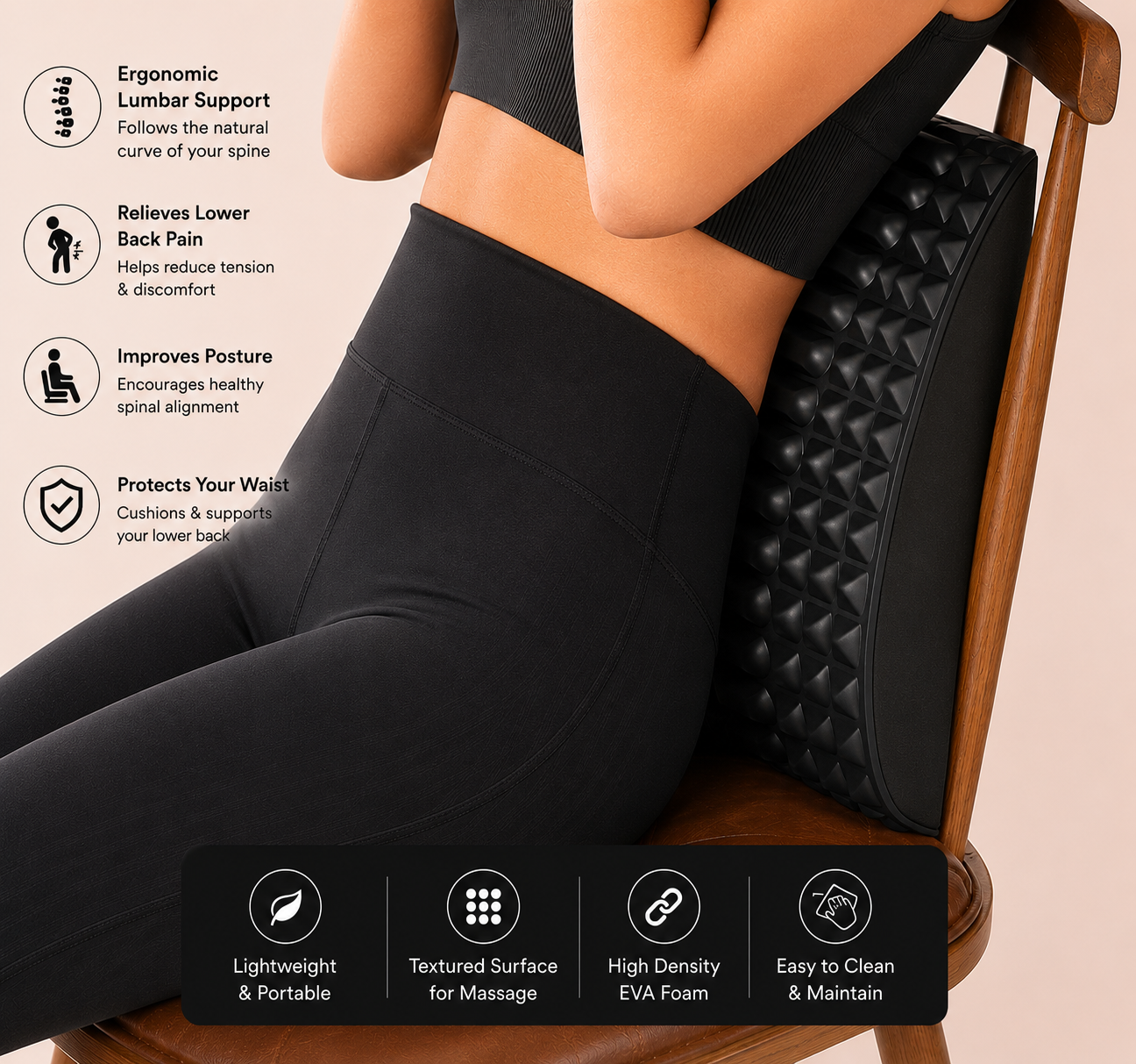 Vedam Lumbar Support Black - Image 3
