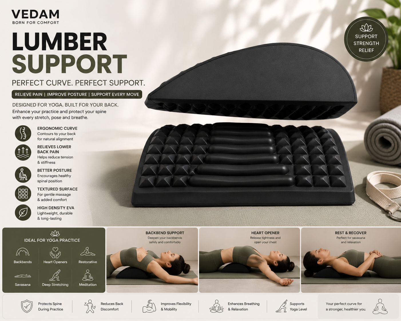 Vedam Lumbar Support Black - Image 4