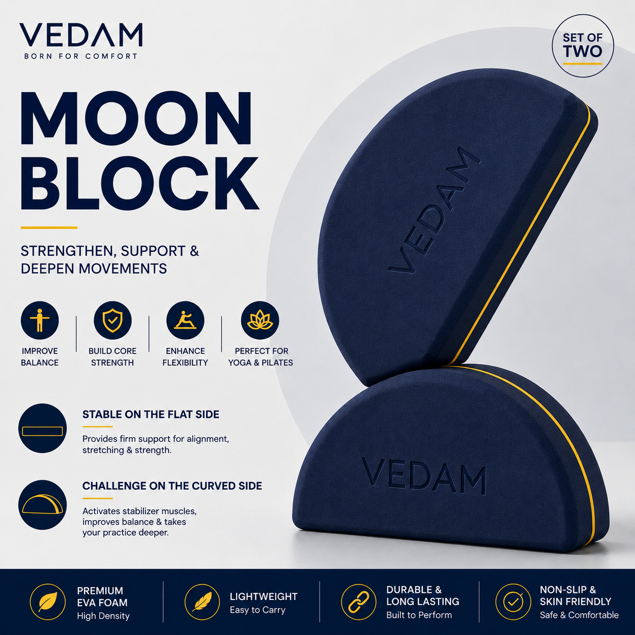 VEDAM YOGA MOON BLOCK NAVY - Image 2