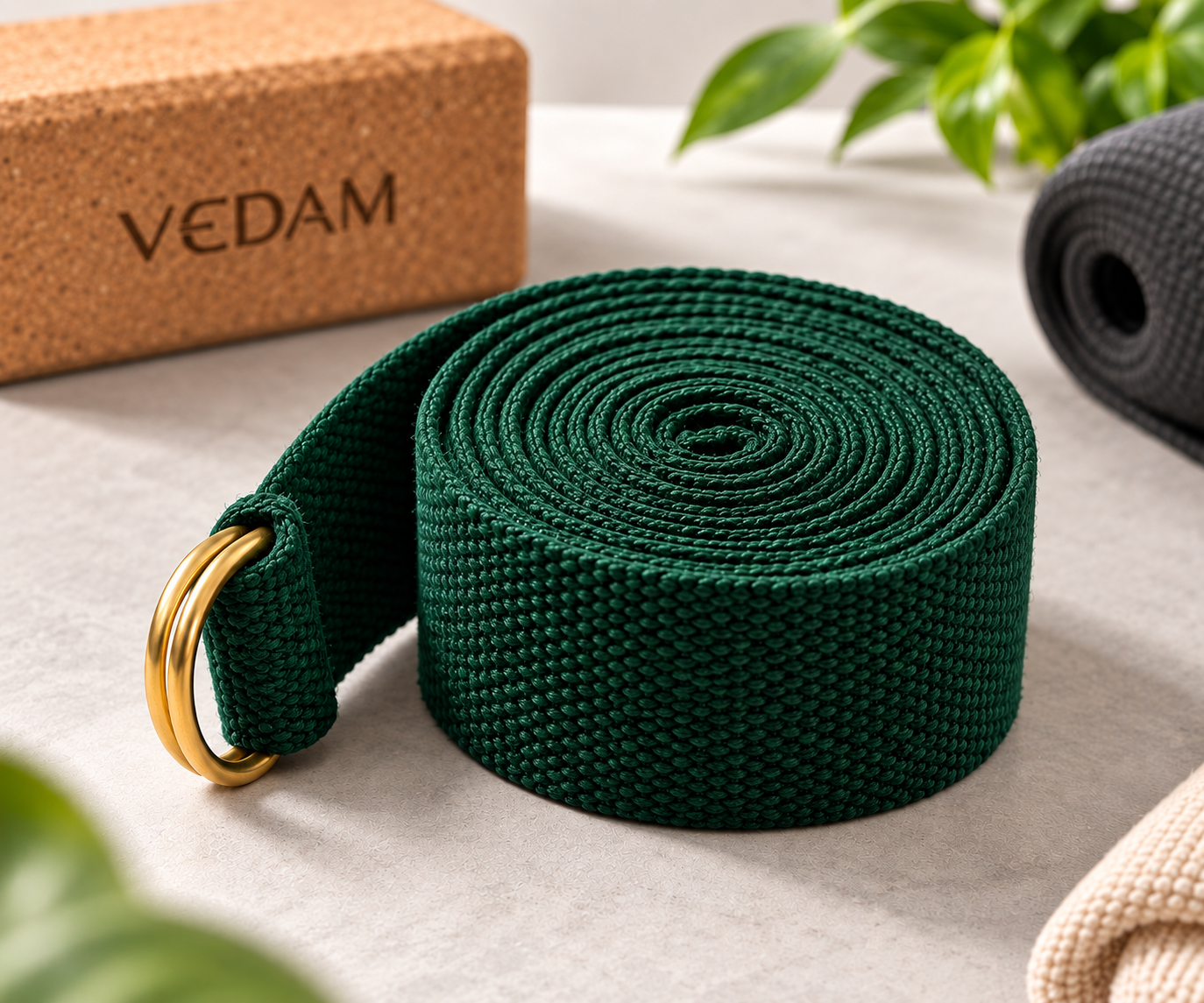 VEDAM Yoga Belt (Bottel Green)