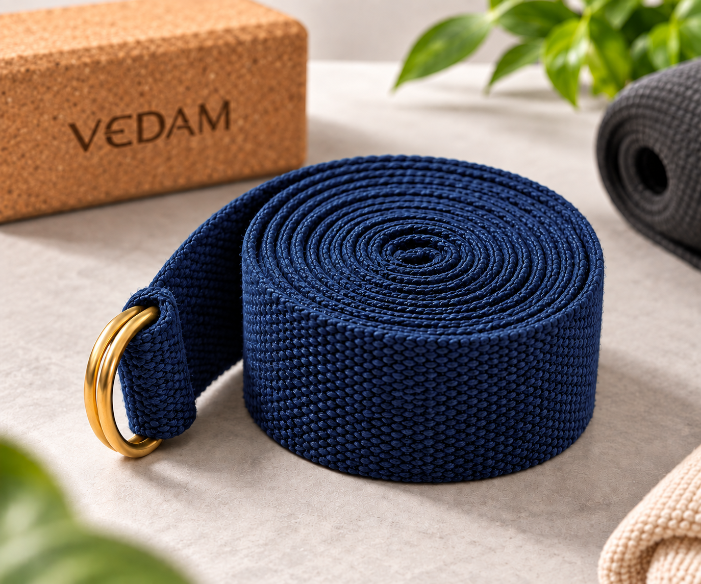 VEDAM Yoga Belt (Navy)