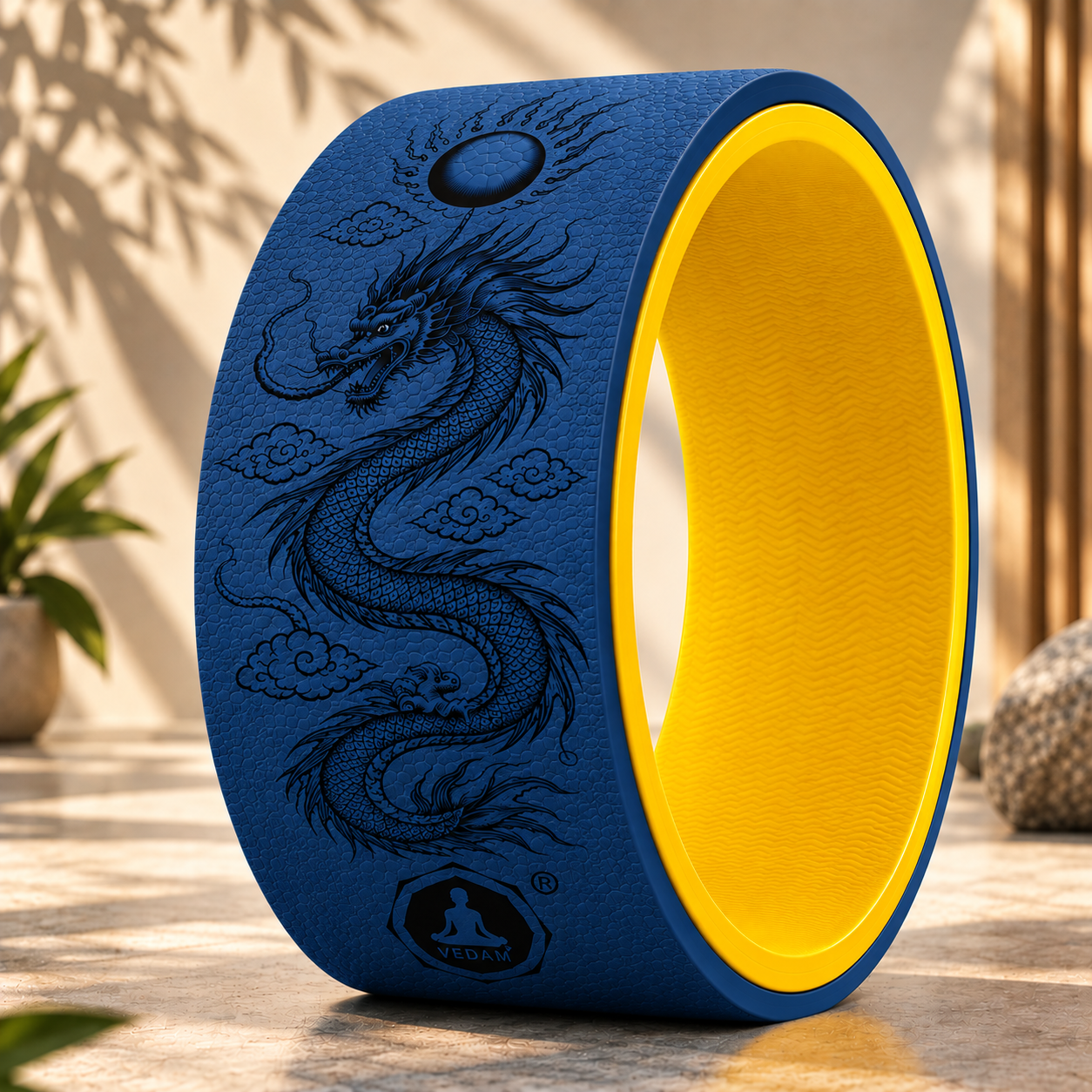 Vedam Yoga Wheel 13"x 6.5" DRAGON ENERGY (Navy)