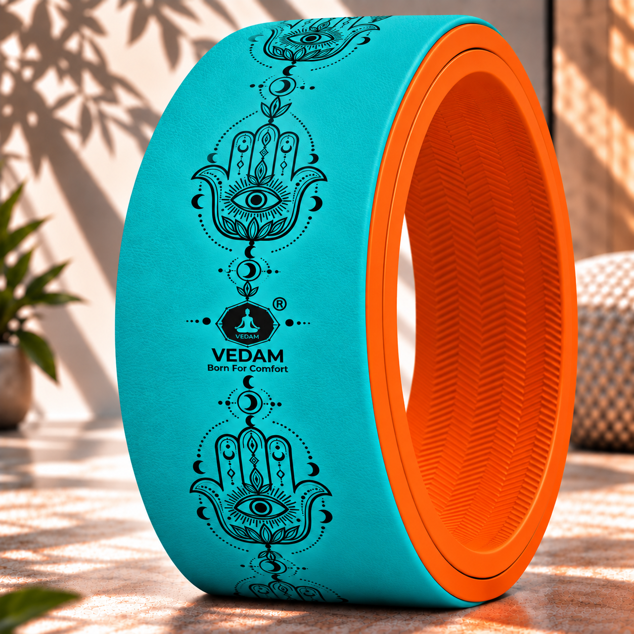 Vedam Yoga Wheel 13"x 6.5" Hand Of Balance (Aqua)