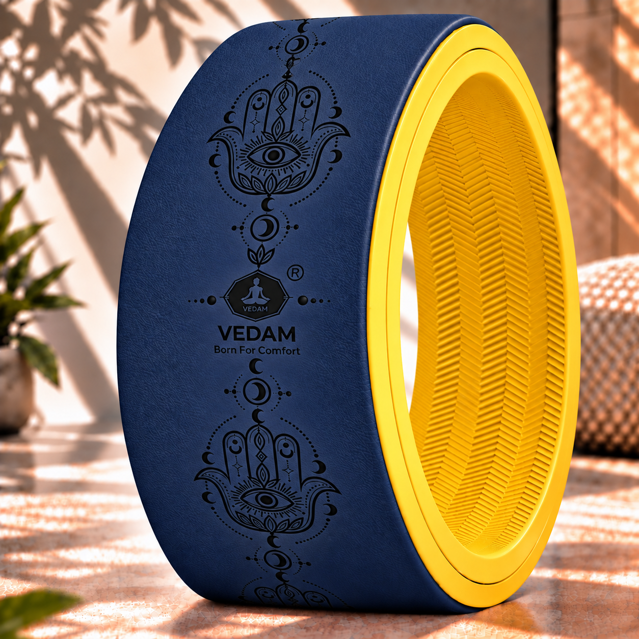 Vedam Yoga Wheel 13"x 6.5" Hand Of Balance (Navy)