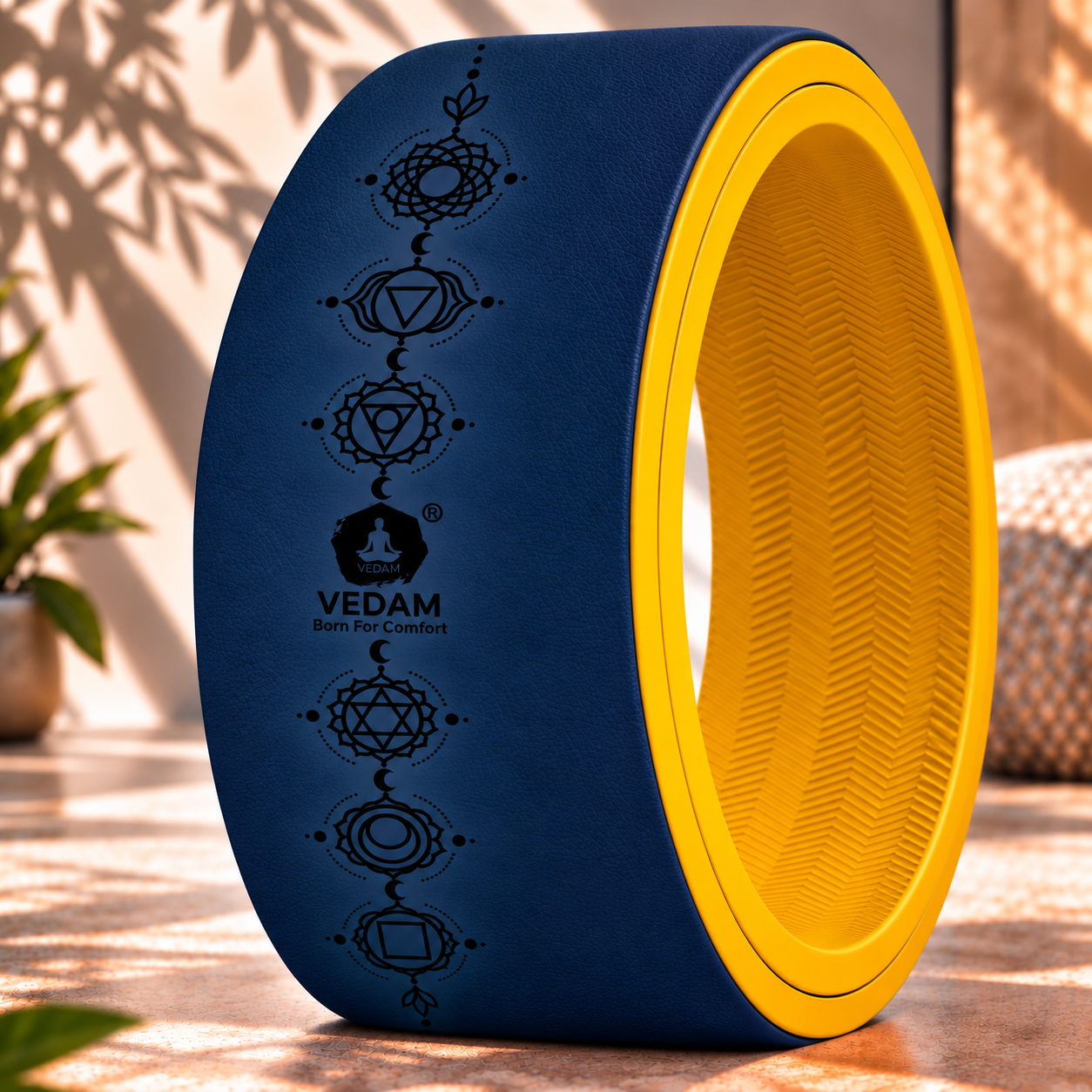 Vedam Yoga Wheel 13"x 6.5" Chakra (Navy)